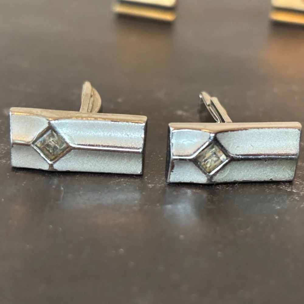 Vintage Lot of Five Sets Swank Sarah Coventry Men's Cuff Links Sliver Gold Tone